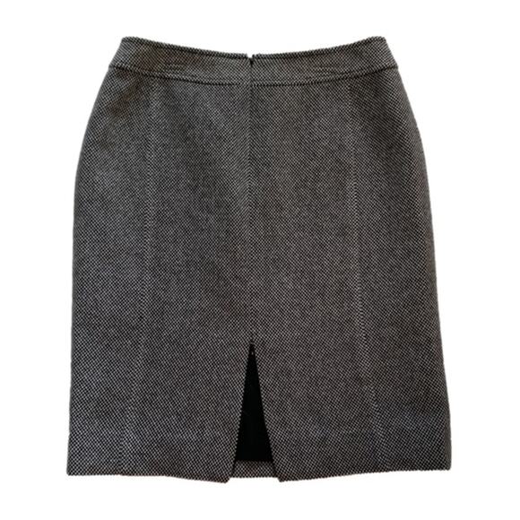 Carlisle Skirt Wool Blend Black Gray Tweed Career Office Tailored Pencil Size 10 - Picture 4 of 12